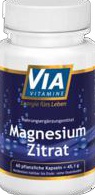 VIAVITAMINE Magnesiumzitrat Kapseln Produktbild