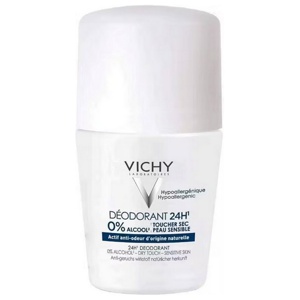 vichy - Deodorant Roll On Dry Touch Mineral Deo 24H - 50 ml produktbillede