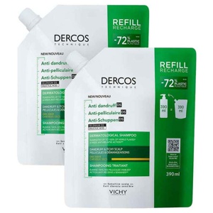 Vichy Dercos Anti-Schuppen Shampoo trockene Kopfhaut, 2X390 ml Shampoo Produktbild