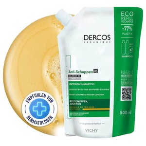 Vichy Dercos Anti-Schuppen Shampoo trockene Kopfhaut, 500 ml Shampoo Produktbild