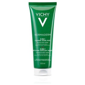 Vichy Normaderm 3in1 näopuhastaja, -koorija, -mask rasusele nahale 125 ml toote pilt