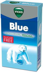 Vicks Blue Box Sugar Free Halstabletter 40 g produkt bild