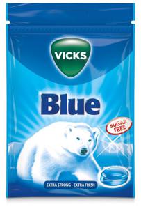 Vicks Blue ExtraStrong Sugar Free 72g produkt bild