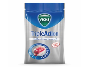 Vicks Triple Action Halstablet produktbilde