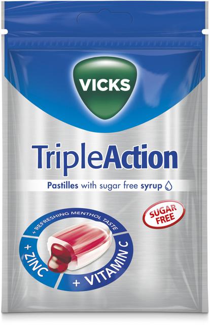 Vicks Triple Action Sugar Free 72 g