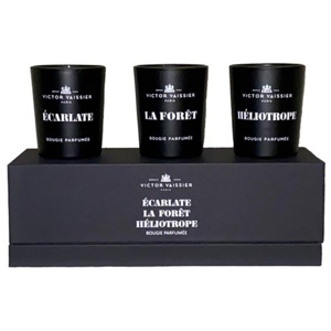 Victor Vaissier 3-set Scented Candle (Héliotrope, La Forét, Écarlate) produkt bild