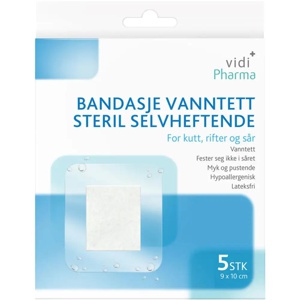 Vidi Pharma bandasje vanntett steril selvheftende 9x10 cm produktbilde