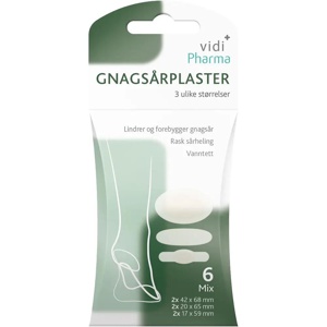 Vidi Pharma gnagsårplaster mix 6 stk produktbilde