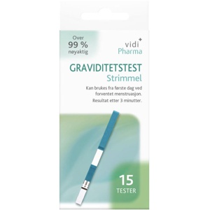 Vidi Pharma graviditetstest strimmel 15 stk produktbilde