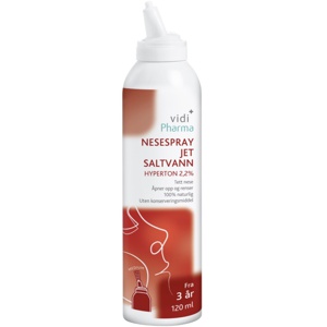 Vidi Pharma nesespray jet saltvann hyperton 2,2% 120 ml produktbilde