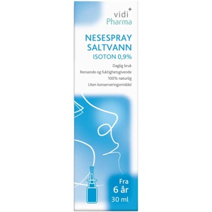 Vidi Pharma nesespray saltvann isoton 0,9% 30 ml produktbilde