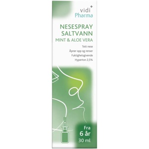 Vidi Pharma nesespray saltvann mint & aloe vera 30 ml produktbilde