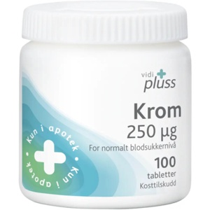 Vidi pluss krom 250 mcg 100 tabletter produktbilde