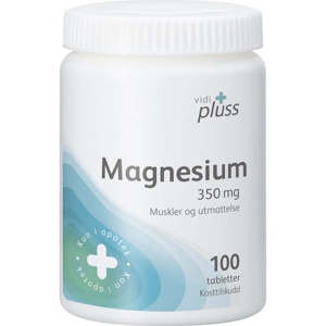Vidi pluss magnesium 350mg 100 tabletter produktbilde