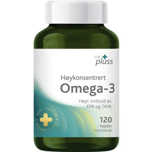 Vidi pluss Omega-3 høykonsentrert 120 kapsler produktbilde
