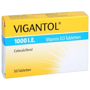VIGANTOL 1.000 I.E. Vitamin D3 Tabletten Produktbild