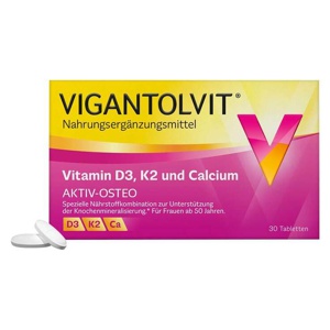 Vigantolvit Vitamin D3 K2 Calcium Filmtabletten, 30 St Filmtabletten Produktbild