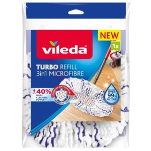 Vileda 4023103227439 Mopphuvud Blå Vit Mikrofiber 1 styck produkt bild
