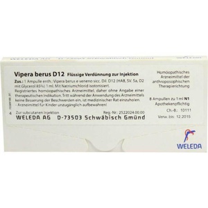Vipera Berus D 12 Ampullen, 8X1 ml Ampullen Produktbild