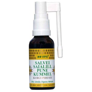 Vipis salvei, saialille, pune ja kummeli tinktuur kurgupihusti 30 ml toote pilt