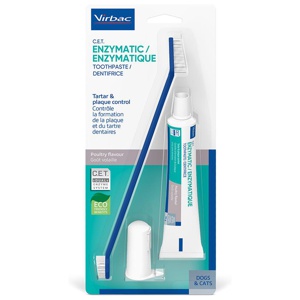 Virbac Dog & Cat Toothpaste Toothbrush Kit Poultry 70g product image