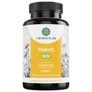VIRISOLIS Vitamin D3 forte Sonnentraum 2000 I.E. 180 St Kapseln Produktbild