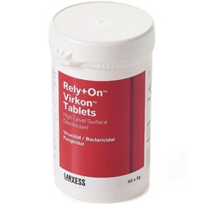 Virkon Rely+On tabletter desinfeksjonsmiddel 50x5 g produktbilde
