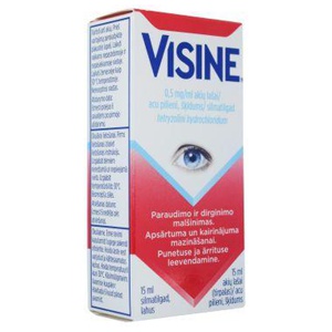 Visine silmatilgad, lahus 0,5mg/ml 15ml toote pilt