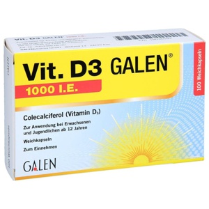 Vit. D3 GALEN 1000 I.E. Weichkapseln, 100 St Weichkapseln Produktbild