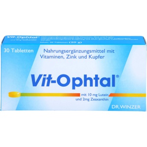 Vit Ophtal mit 10 mg Lutein Tabletten, 30 St Tabletten Produktbild