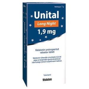 Vitabalans Unital Long Night tabletid 1,9mg N30 toote pilt