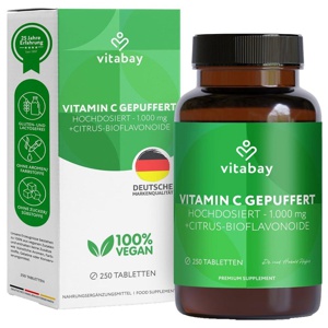 vitabay Vitamin C Bioflavonoide 1000mg 250 St Tablette mit veränderter Wirkstofffreisetzung Produktbild