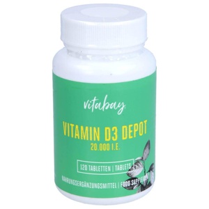 vitabay Vitamin D3 Depot 20000 I.E. 120 St Tabletten Produktbild