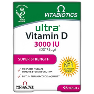 Vitabiotics Ultra Vitamin D 3000IU 96 Tablets product image