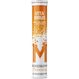 VitaBrus Magnesium+b6 Brusetabletter Mandarinsmag   20 tabletter produktbillede
