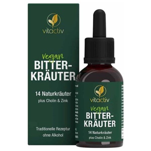 Vitactiv Bitterkräuter Tropfen ohne Alkohol, 50 ml Tropfen Produktbild