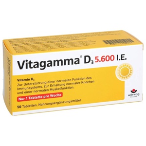 VITAGAMMA D3 5.600 I.E. Vitamin D3 NEM Tabletten Produktbild