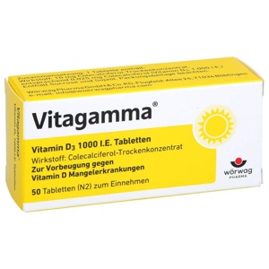 VITAGAMMA Vitamin D3 1.000 I.E. Tabletten Produktbild