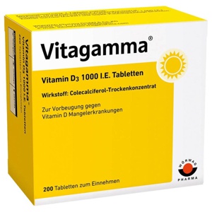 VITAGAMMA Vitamin D3 1.000 I.E. Tabletten Produktbild
