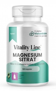 Vitality Line Magnesium Sitrat 120 Kapsler produktbilde