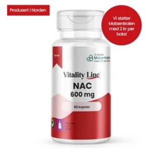 Vitality Line NAC 600mg 60 kapsler produktbilde