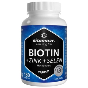 vitamaze BIOTIN + ZINK + SELEN 180 St Tabletten Produktbild