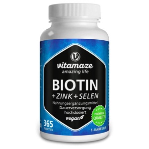 vitamaze BIOTIN + Zink + Selen 365 St Tabletten Produktbild