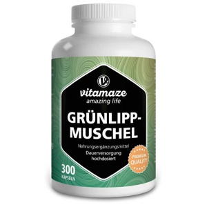 vitamaze GRÜNLIPPMUSCHEL 500 mg hochdosiert 300 St Kapseln Produktbild
