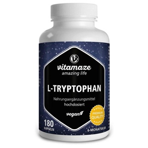 vitamaze L-TRYPTOPHAN 500 mg hochdosiert 180 St Kapseln Produktbild