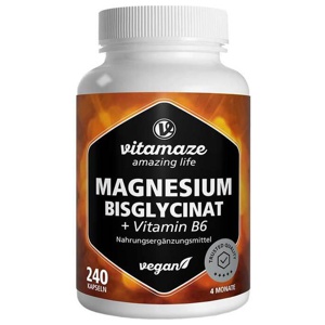 vitamaze MAGNESIUM BISGLYCINAT + Vitamin B6 240 St Kapseln Produktbild