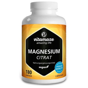 vitamaze MAGNESIUMCITRAT 360mg 180 St Kapseln Produktbild