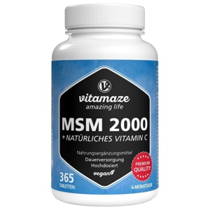 vitamaze MSM 2000 + VITAMIN C 365 St Tabletten Produktbild