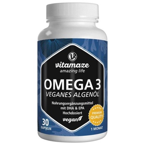 vitamaze OMEGA 3 VEGANES ALGENÖL 30 St Kapseln Produktbild