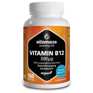 vitamaze VITAMIN B12 500 UG vegan 180 St Tabletten Produktbild